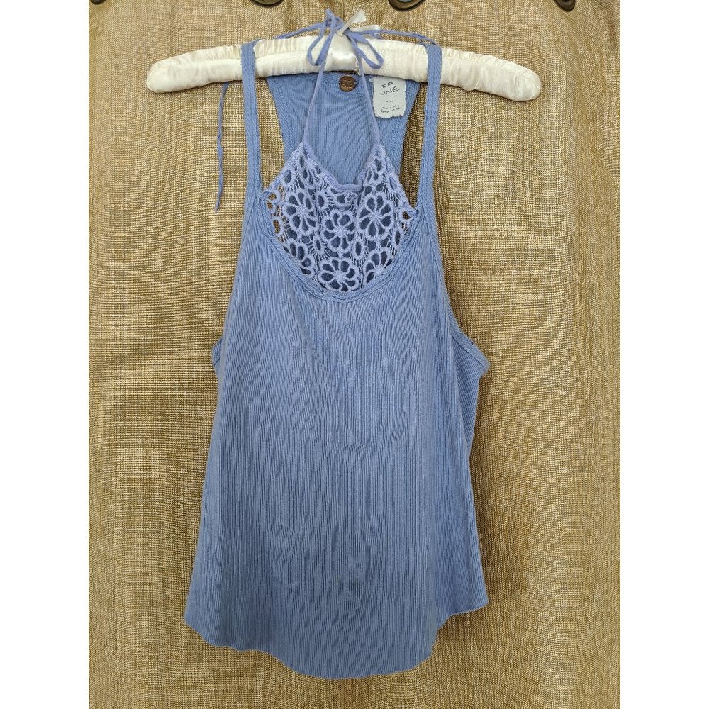 Free People Blue Knit Free People Tank